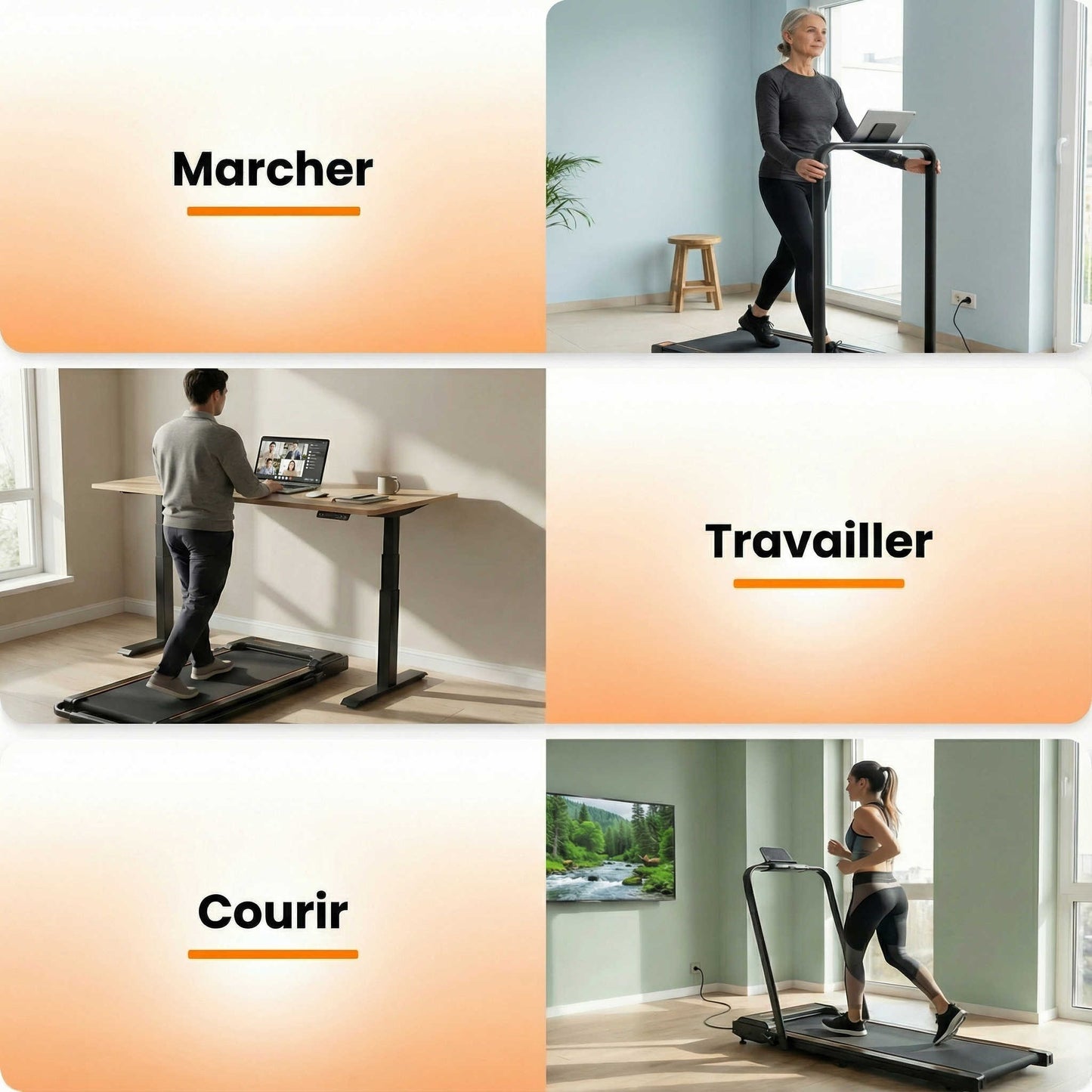 Cadence Slim v2 — Tapis de course 1–6 km/h