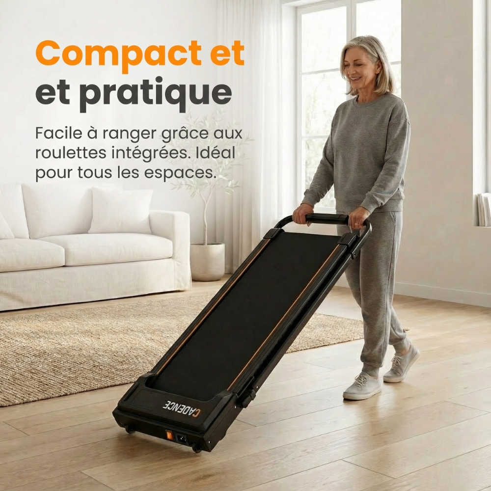 Cadence Slim v2 — Tapis de course 1–6 km/h