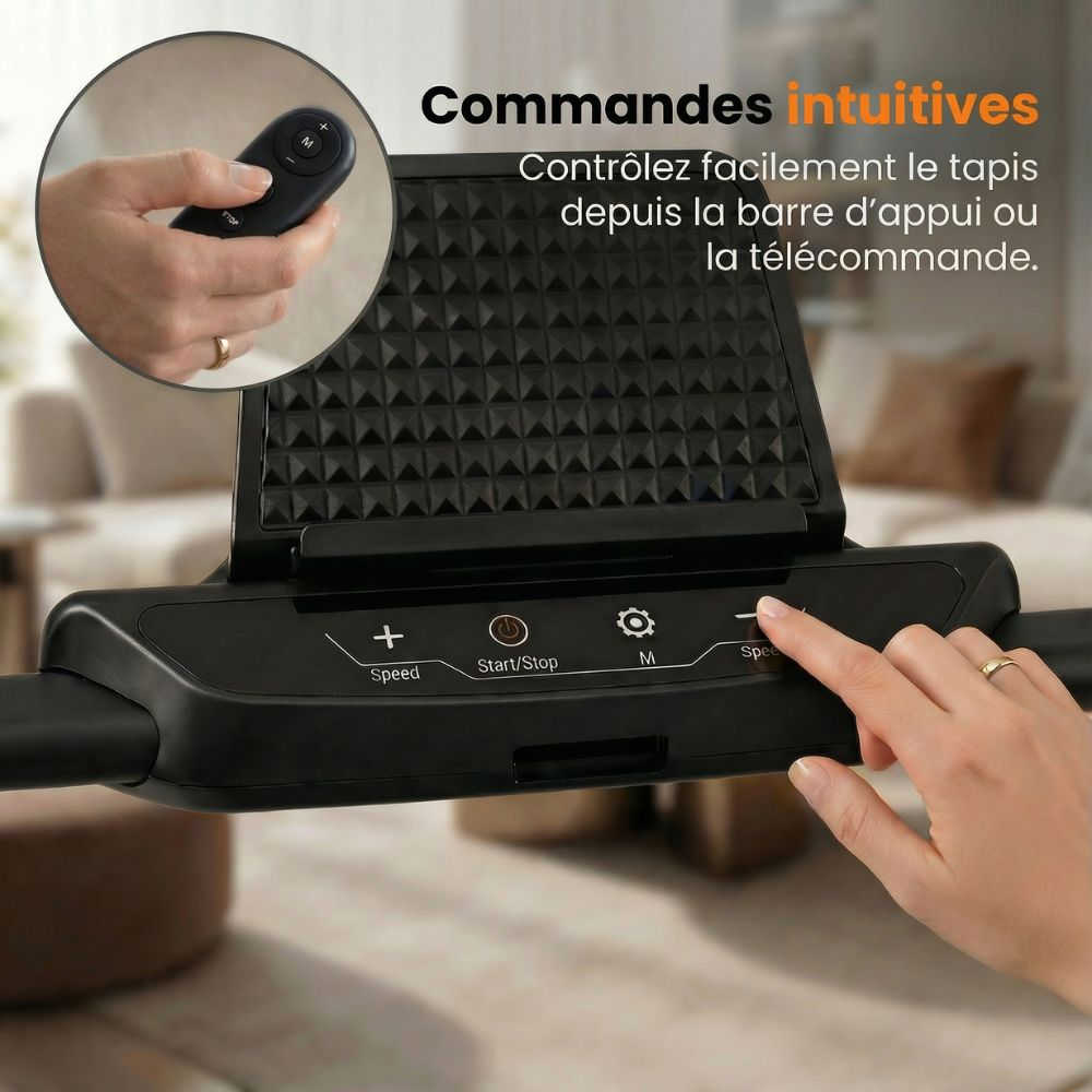 Cadence Slim v2 — Tapis de course 1–6 km/h