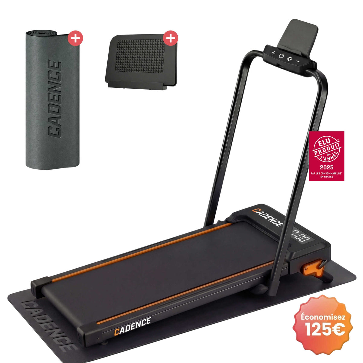 Cadence Pro v3 Incline — Tapis de course pliable avec inclinaison 1–12 km/h
