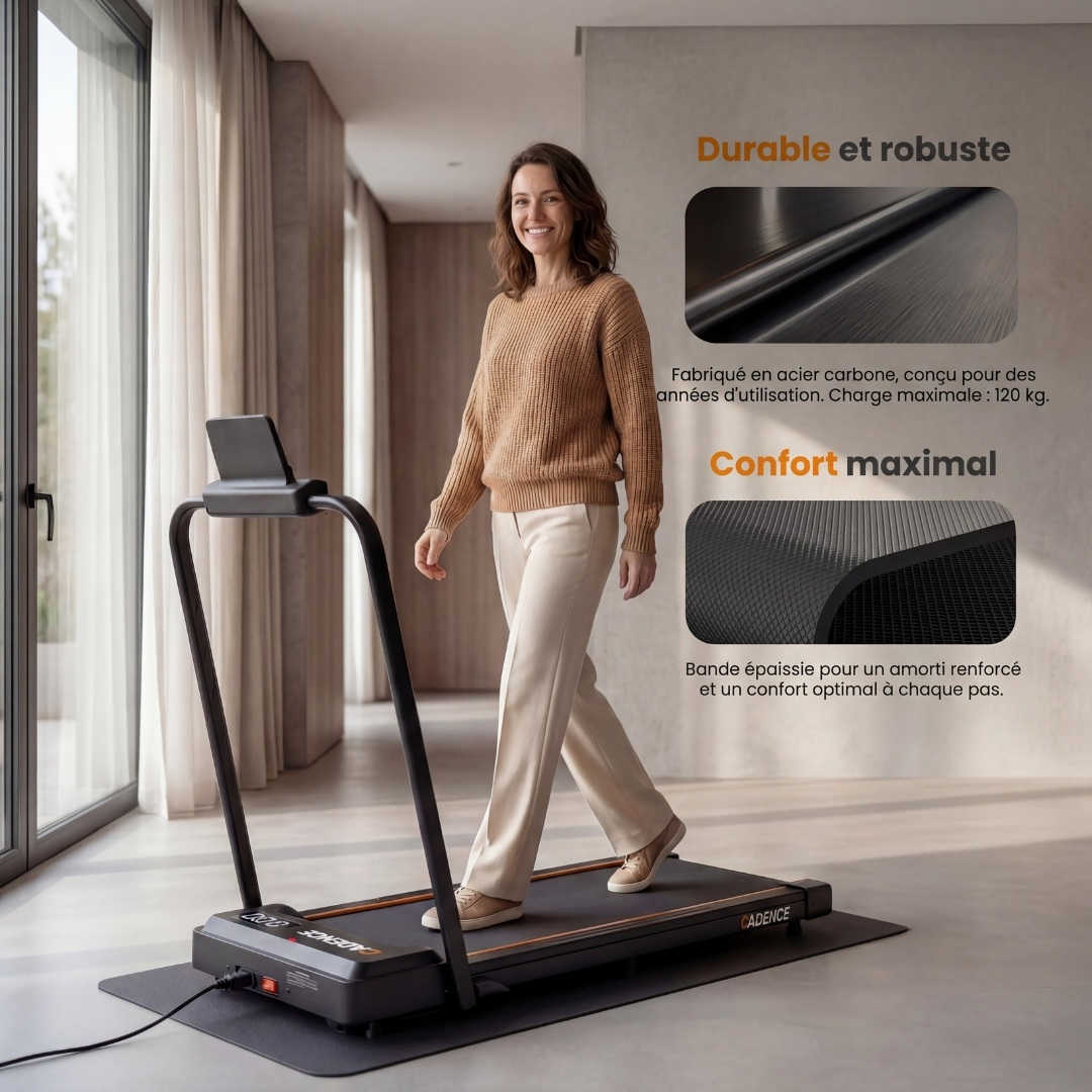 Cadence Smart v3 — Tapis de course pliable 1–12 km/h
