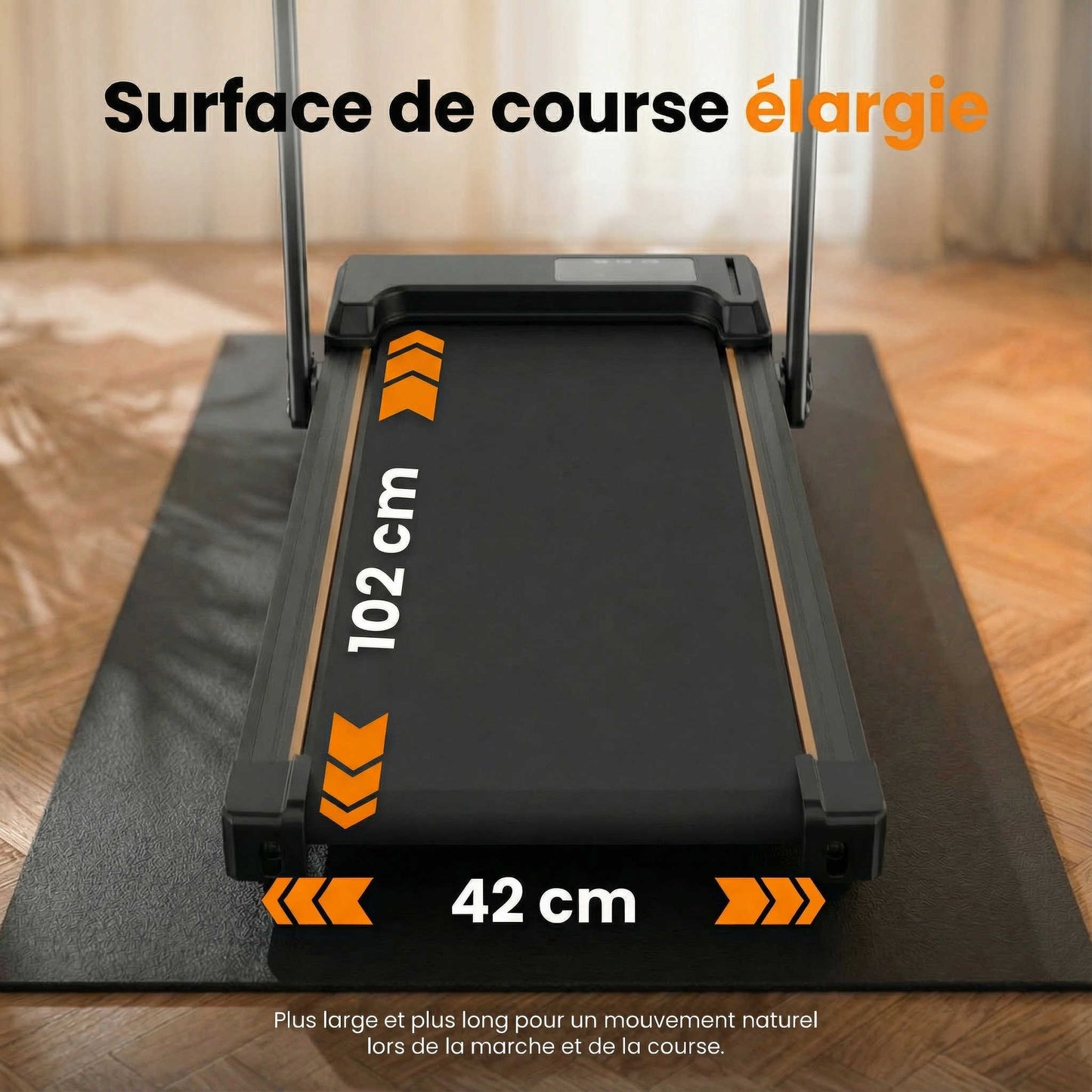 Cadence Slim v2 — Tapis de course 1–6 km/h